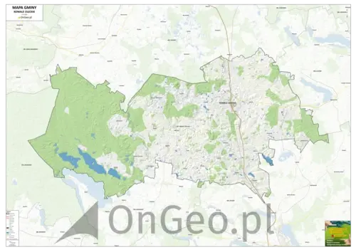 Mapa gminy Kowale Oleckie